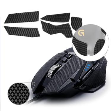 Imagem de TALONGAMES Fita antiderrapante para mouse Logitech G502, absorção de suor de palma, fina de 0,5 mm, cortada para ajustar, fácil de aplicar, pele de mouse preta sem fio