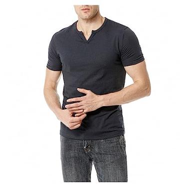 Imagem de Camiseta masculina atlética de manga curta ultramacia leve lisa camiseta de ginástica de secagem rápida, Cinza escuro, XXG