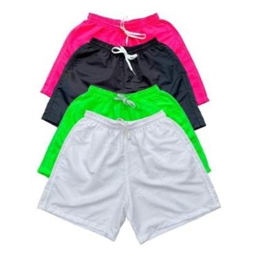 Imagem de Kit 4 Short Mauricinho Moda Praia  Liso Calção Supinos Store-Masculino