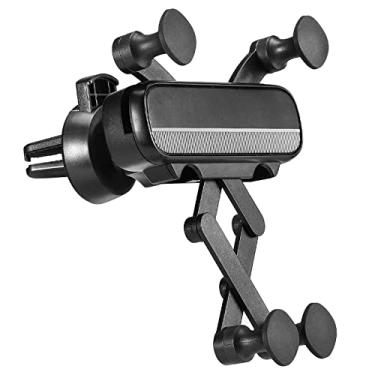 Imagem de Suporte de telefone para carro [design atualizado] Mini suporte de celular por gravidade para iPhone/smartphone, clipe de saída de ar, trava automática, suporte de celular para Honor 30i