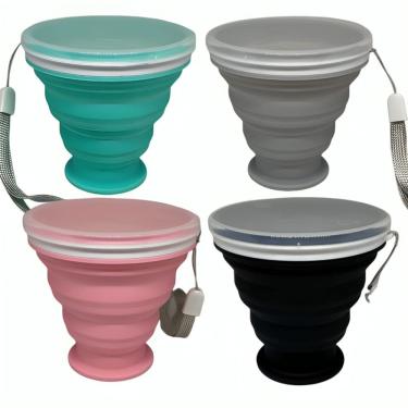 Imagem de Copo De Silicone Retrátil Reutilizável Ecológico Anel  270ml