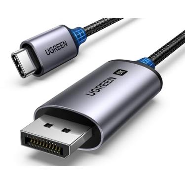 Imagem de UGREEN Cabo USB C para DisplayPort 1.4 8K a 60 Hz 4K a 240 Hz Thunderbolt 4/3 para cabo DisplayPort USB C para DP 1.4 32,4 Gbps trançado compatível com iPhone 15, MacBook Pro/Air, iPad, Mac M