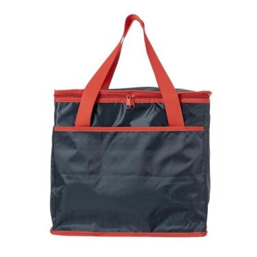 Imagem de Bolsa de Piquenique Térmica 36 Litros 420D Cesta Lancheira Fresca e Quente para Viagem Passeios Praia Camping Alça Resistente Premium Isotérmico Versátil Fitness Luxo (Vermelho)