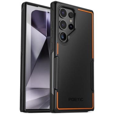 Imagem de Poetic Capa da série Neon compatível com Galaxy S24 Ultra 5G de 6,8 polegadas, capa protetora de camada dupla, resistente, resistente, leve, fina, à prova de choque, preta