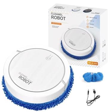 Imagem de Robô Aspirador de Pó com Controle Remoto e MOP Varre Passa Pano Agenda Limpeza e Autorrecarga ROBOT-Branco