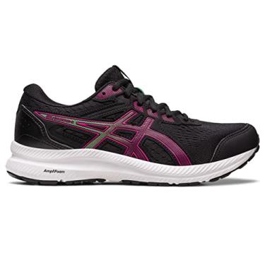 Imagem de ASICS T nis de corrida feminino Gel-Contend 8, Preto/Rosa Rave, 6.5 Wide