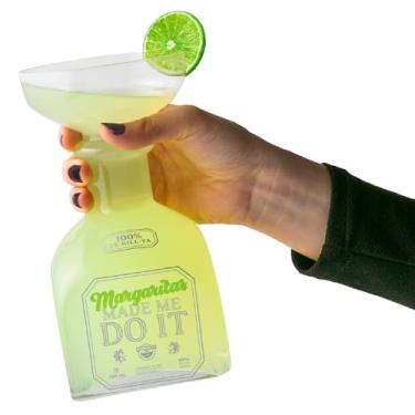 Imagem de BigMouth Inc Copo de Margarita Engraçado, Jarra Jumbo em Forma de Garrafa de Tequila, Presentes Novidades, "Margaritas Made Me Do It" - 946 ml
