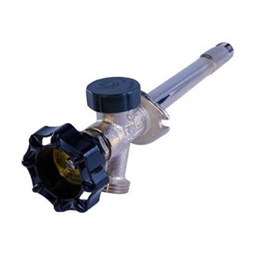 Imagem de Midline Valve 84323P Torneira para ambientes externos antisifão Sillcock Frost Free com conexão PEX de 1/2" e babador de mangueira de 1,95 cm (3/4"), 25,4 cm (10") de comprimento, cromado