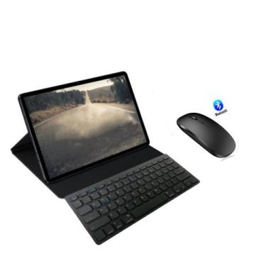 Imagem de Capa com teclado bluetooth e Mouse bluetooth para tablet Samsung Galax