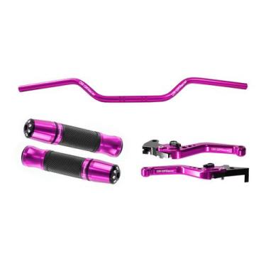 Imagem de Kit Guidão Original Manopla Jupiter Manete MT03 (Off Racer), Rosa