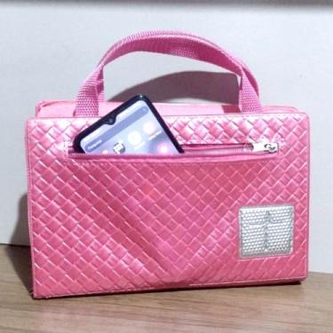 Imagem de Capa com Alça para Bíblia Feminina com Zíper e Bolso Externo  Tamanho 