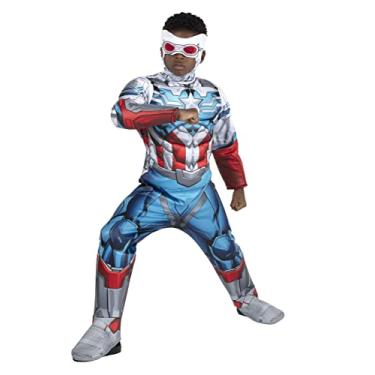 Imagem de MARVEL Boys Avengers Captain America Falcon Costume, Kids Superhero Halloween Costume, Child - Officially Licensed Medium