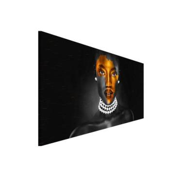 Imagem de Quadro Decorativo Grande Sala 100x50 Mulher Africana Bandeira Quadro p