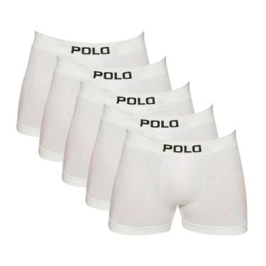 Imagem de Kit 5 Cuecas Polo 781 Algodão Boxer Sem Costura - Branco - POLO STAR, 