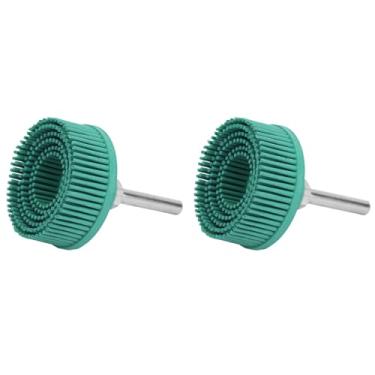 Imagem de Conjunto de Escova de Disco de Cerdas de Borracha de Esmeril de 2 Peças, Kit de Rebolo de Polimento de Metal, Ferramenta de Remoção para Furadeira Elétrica, Escova de Disco de