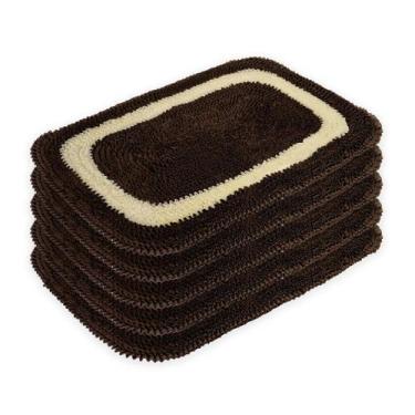 Imagem de Kit 5 Tapetes Frufru Multiuso 60cm x 40cm Decorativos em Malha - Rafal