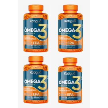 Imagem de Kit 4 Omega 3 Tripla Fonte Dha+epa+ala 120 Cápsulas Katigua.