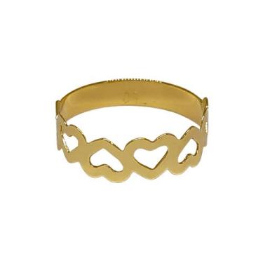 Imagem de Anel Em Ouro 18k 750 6 Corações Vazados, 16