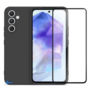 Imagem de Kit Capa Capinha Aveludada e Película de Vidro 3D Compatível Samsung Galaxy A55 5g - SMART E CASE