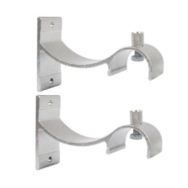 Imagem de Kit 2 Suporte Para Varão Wave Alumínio Perfil Invertido 28mm - ART DEC