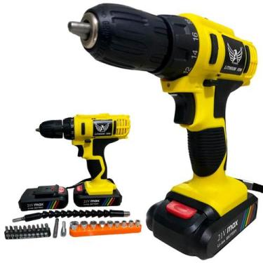 Imagem de Parafusadeira e Furadeira Super Forte 21V Com Duas Baterias - Altomex