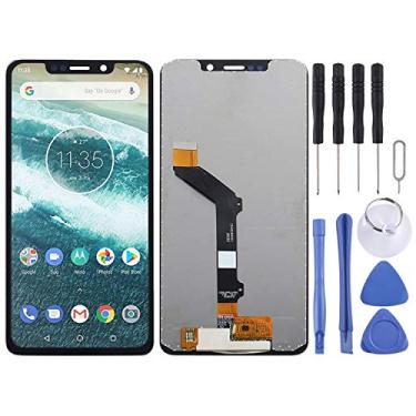 Imagem de Substituição da tela móvel Tela TFT LCD para Motorola One (P30 Play) com Montagem Full Digitizer (preto) Ecrã LCD