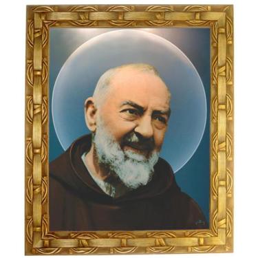 Imagem de Quadro São Padre Pio de Pietrecina, Mod.03, 30x25cm. Angelus