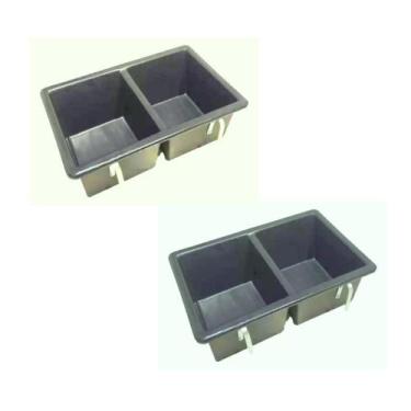 Imagem de Kit com 2 Comedouros Duplo 24 litros Abecel