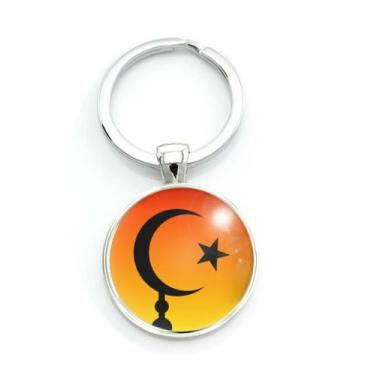 Imagem de Chaveiro Islã Lua e Estrela no por do Sol Símbolo do Islamismo - RECAN