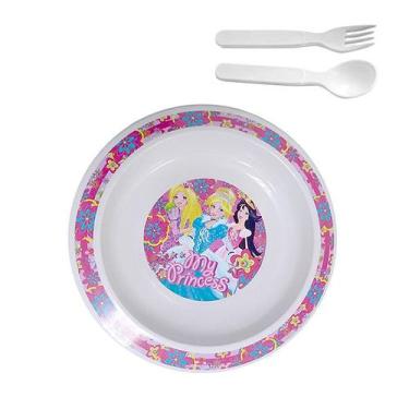 Imagem de Prato Fundo Infantil com Talheres BPA Free - 2002 - ds