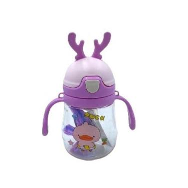 Imagem de Garrafa Infantil Tampa Retrátil e Canudo - A3 - ds, Rosa