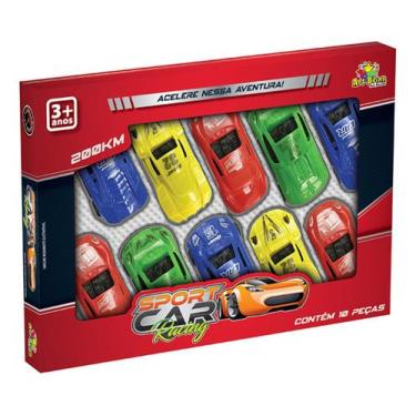 Imagem de carro carrinho Sport Car Racing Roda Livre 10 Unid brinquedo - ART BRI