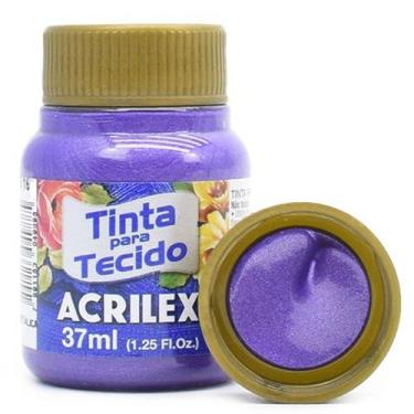 Imagem de Tinta para Tecido Acrilex Metálica 37ml, 516 - VIOLETA