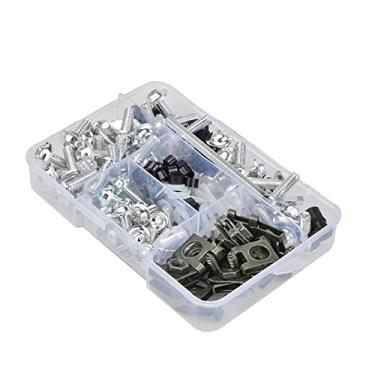 Imagem de Kit de parafusos de carenagem de motocicleta 177 peças de substituição de porca de carroceria liga CNC M6 M5 parafuso de motocicleta porca de clipe para acessórios de carro de motocicleta (prata)