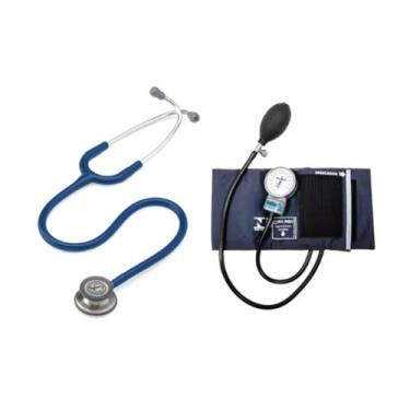 Imagem de Estetoscópio Littmann Classic lll + Esfigmomanômetro Pamed - Cores Var