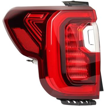 Imagem de Astra Depot Luz traseira externa vermelha, luz de corrida integrada, marcador lateral, lâmpada de freio IP 67 compatível com GMC ACADIA 2020-2023 com acabamento cromado (lado esquerdo)