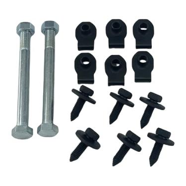 Imagem de 16 peças de parafusos de olhal de montagem de mola de folha frontal J-Clips compatíveis com Camaro 1967-1981 e Firebird Ventura Oldsmobile Omega Bui-ck Apollo