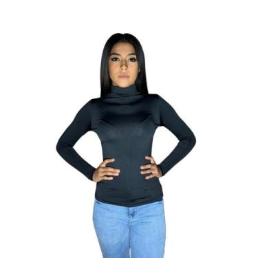 Imagem de Kit 3 Blusa Térmica Feminina Gola Alta Segunda Pele Cacharrel Confortá