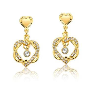 Imagem de Brincos Eterno Amor Revestidos em Ouro - VL ACCESSOIRES