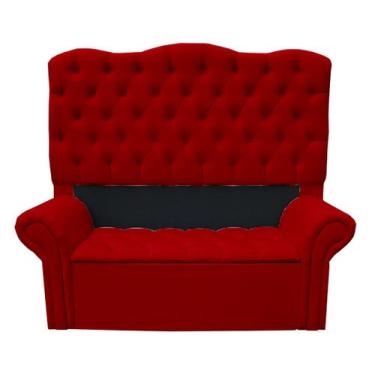 Imagem de Kit Cabeceira E Recamier Capitone Agnes Para Cama Box Queen 1,60cm - R