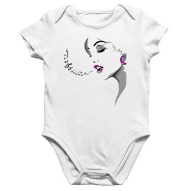 Imagem de Body Bebê Algodão Mulher Cantando - Foca na Moda, Branco, M
