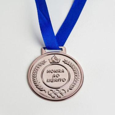 Imagem de Conjunto 200 Medalhas Honra ao Mérito Premiação 29mm Ou/Pr/B - Click, 