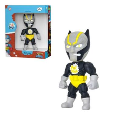 Imagem de Boneco Super Herói Black Vinil Brinquedo Macio - Puff Toys Hero