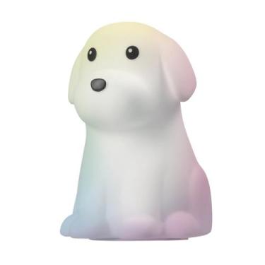 Imagem de Luminária De Silicone Noturna Recarregável Cores Cachorro - Kadê