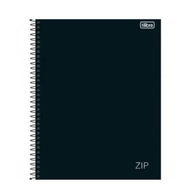 Imagem de Caderno cd universitario zip preto 10m 160f tilibra