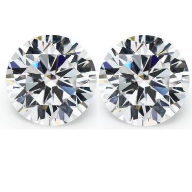 Imagem de 100 Pedras Zircônia 4.50 mm Gemstone Sintética, Corte Redondo, Branco 