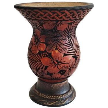 Imagem de Cuia de Chimarrão Tererê Artesanal Cuia de Porongo Natural Decorada a 