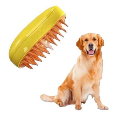 Imagem de Escova Elétrica A Vapor P/pet Remove Pelos/limpa/massageia - Jaong