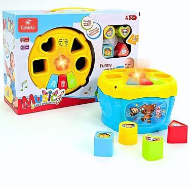 Imagem de Brinquedo Tambor Didatico Musical Interativo Infanil Castela