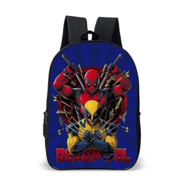 Imagem de Mochila Escolar Avulsa Infantil Unissex Menino e Menina Tema Deadpool 